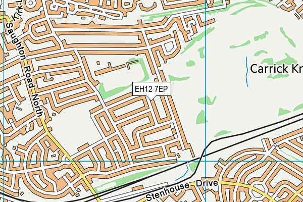 EH12 7EP map - OS VectorMap District (Ordnance Survey)