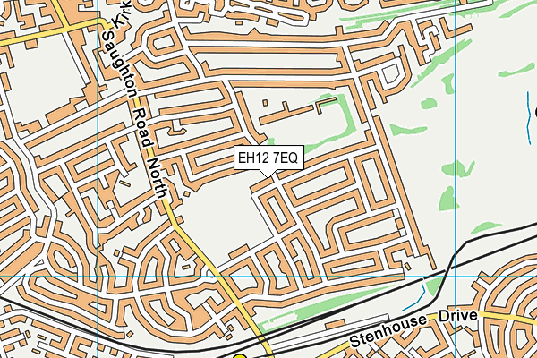 EH12 7EQ map - OS VectorMap District (Ordnance Survey)