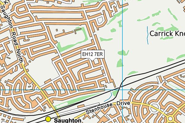EH12 7ER map - OS VectorMap District (Ordnance Survey)
