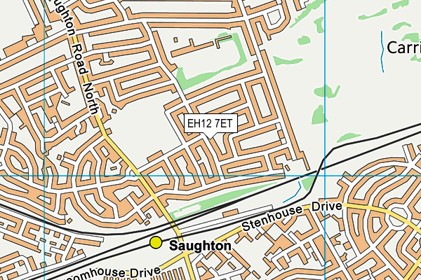 EH12 7ET map - OS VectorMap District (Ordnance Survey)