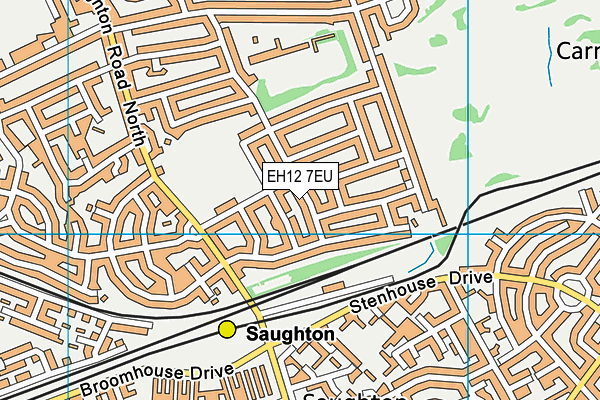 EH12 7EU map - OS VectorMap District (Ordnance Survey)