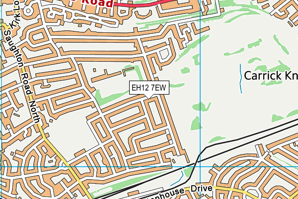 EH12 7EW map - OS VectorMap District (Ordnance Survey)