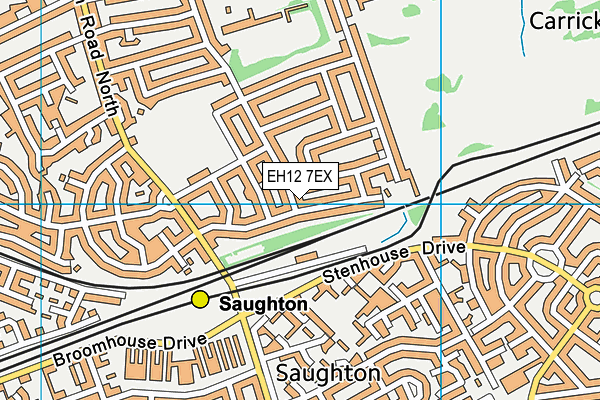 EH12 7EX map - OS VectorMap District (Ordnance Survey)