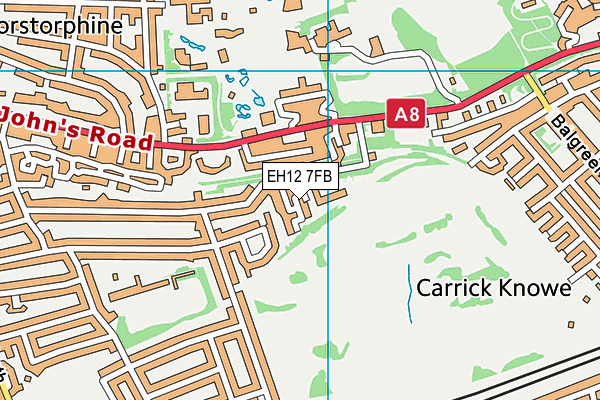 EH12 7FB map - OS VectorMap District (Ordnance Survey)