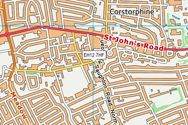 EH12 7HF map - OS VectorMap District (Ordnance Survey)