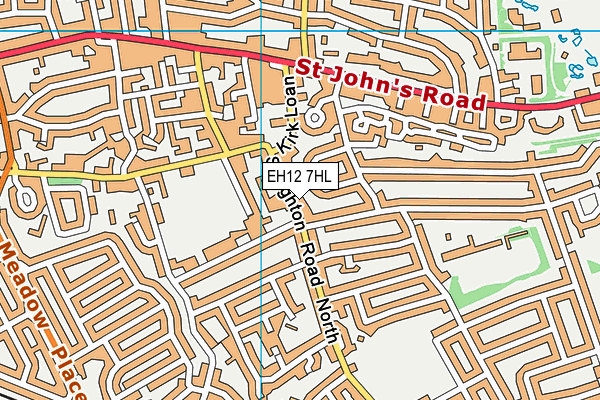 EH12 7HL map - OS VectorMap District (Ordnance Survey)