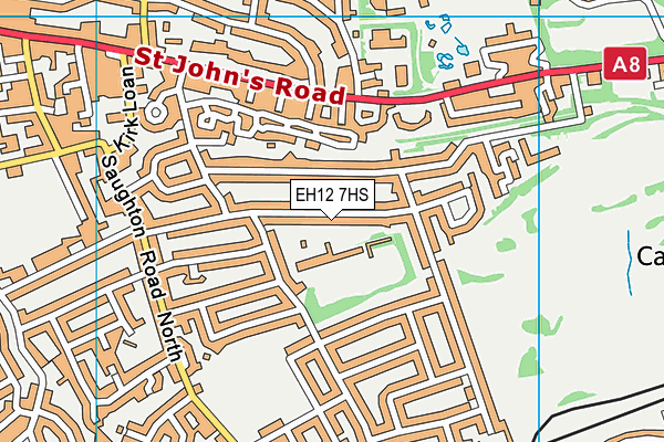 EH12 7HS map - OS VectorMap District (Ordnance Survey)