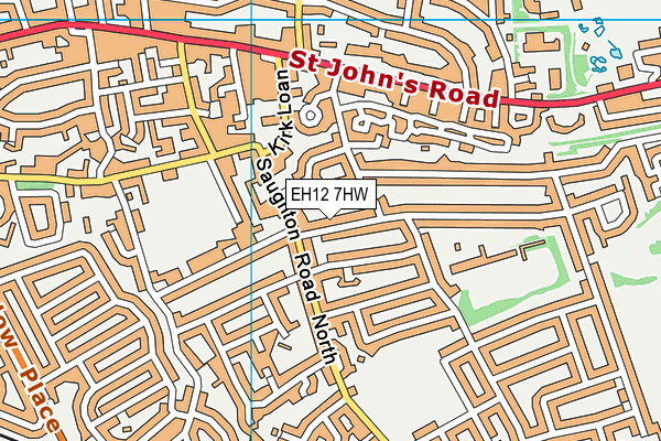 EH12 7HW map - OS VectorMap District (Ordnance Survey)