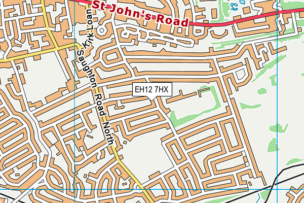 EH12 7HX map - OS VectorMap District (Ordnance Survey)