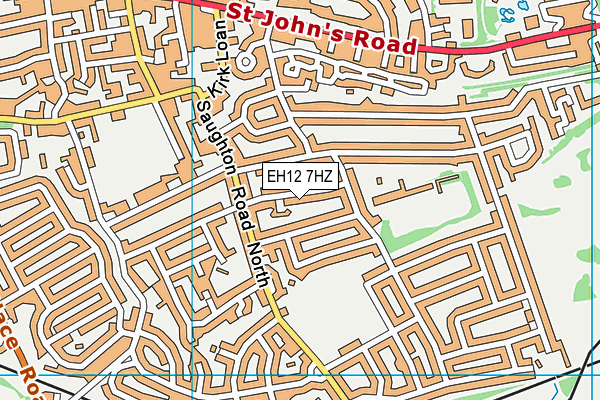 EH12 7HZ map - OS VectorMap District (Ordnance Survey)