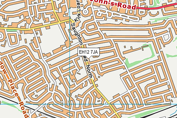 EH12 7JA map - OS VectorMap District (Ordnance Survey)
