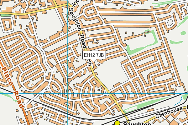 EH12 7JB map - OS VectorMap District (Ordnance Survey)