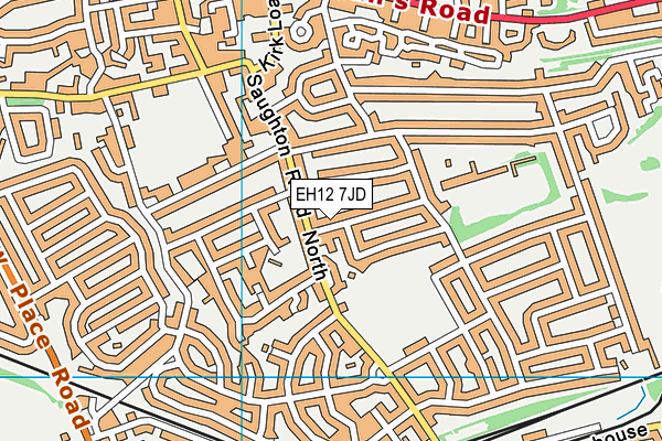 EH12 7JD map - OS VectorMap District (Ordnance Survey)