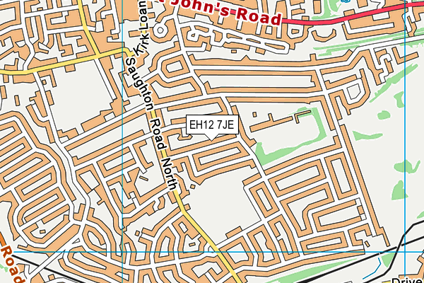 EH12 7JE map - OS VectorMap District (Ordnance Survey)