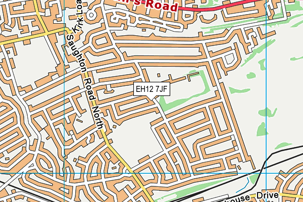 EH12 7JF map - OS VectorMap District (Ordnance Survey)