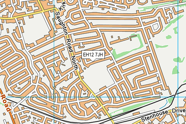 EH12 7JH map - OS VectorMap District (Ordnance Survey)