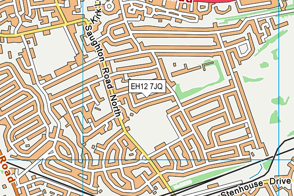 EH12 7JQ map - OS VectorMap District (Ordnance Survey)