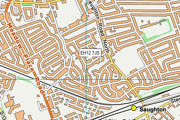 EH12 7JS map - OS VectorMap District (Ordnance Survey)