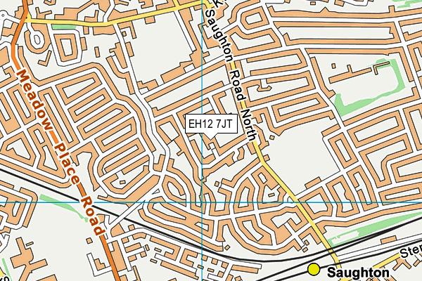 EH12 7JT map - OS VectorMap District (Ordnance Survey)