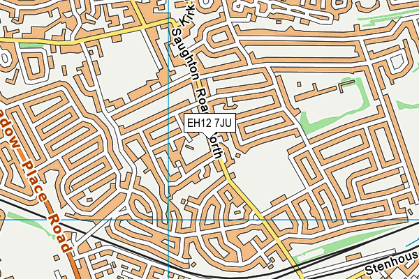 EH12 7JU map - OS VectorMap District (Ordnance Survey)