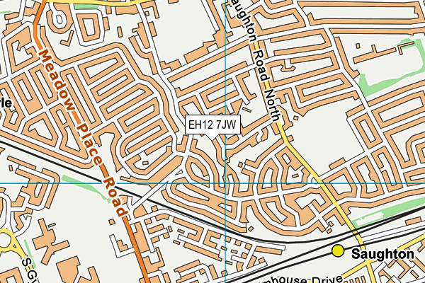 EH12 7JW map - OS VectorMap District (Ordnance Survey)