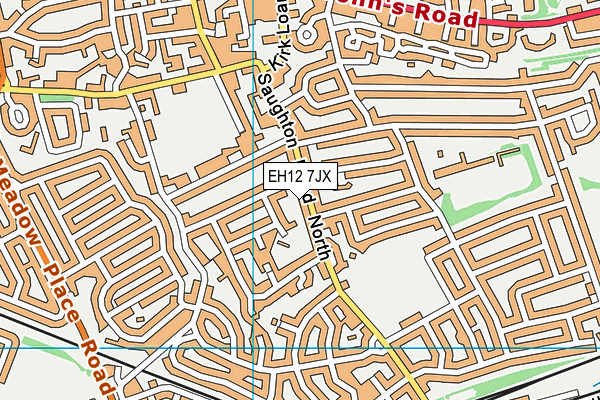 EH12 7JX map - OS VectorMap District (Ordnance Survey)