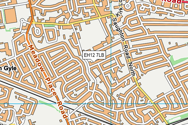 EH12 7LB map - OS VectorMap District (Ordnance Survey)