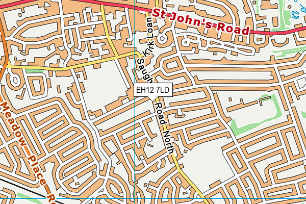 EH12 7LD map - OS VectorMap District (Ordnance Survey)