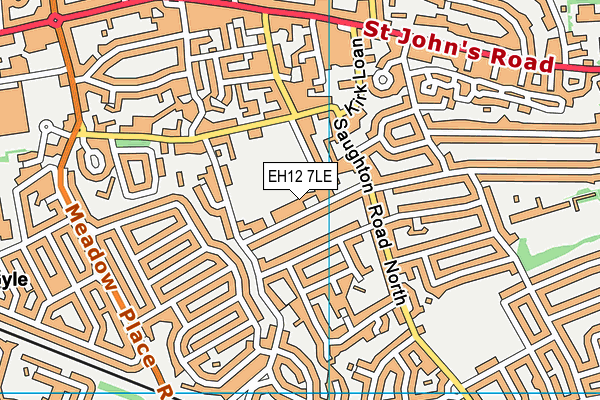 EH12 7LE map - OS VectorMap District (Ordnance Survey)