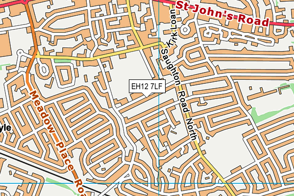 EH12 7LF map - OS VectorMap District (Ordnance Survey)
