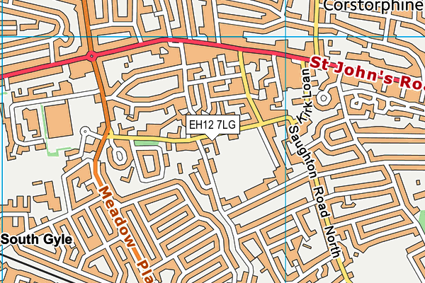 EH12 7LG map - OS VectorMap District (Ordnance Survey)