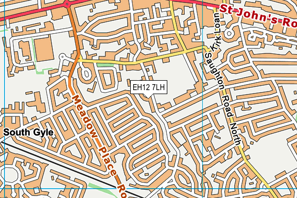 EH12 7LH map - OS VectorMap District (Ordnance Survey)