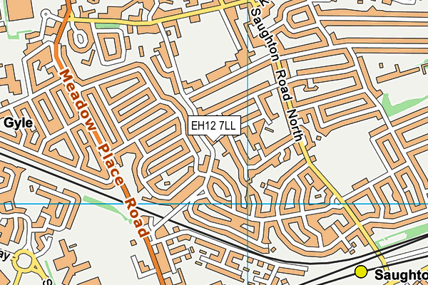 EH12 7LL map - OS VectorMap District (Ordnance Survey)