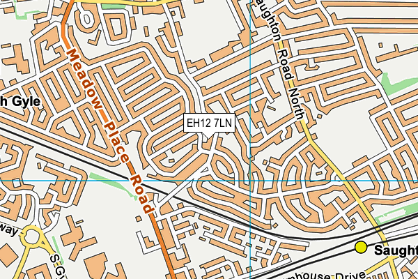 EH12 7LN map - OS VectorMap District (Ordnance Survey)