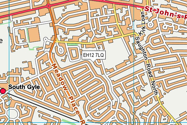 EH12 7LQ map - OS VectorMap District (Ordnance Survey)