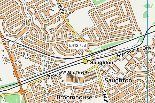 EH12 7LS map - OS VectorMap District (Ordnance Survey)