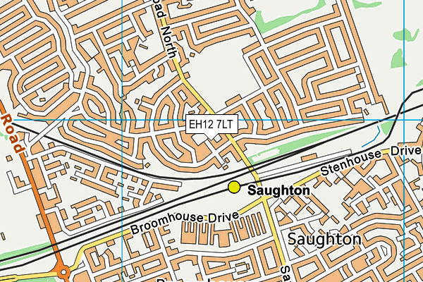 EH12 7LT map - OS VectorMap District (Ordnance Survey)