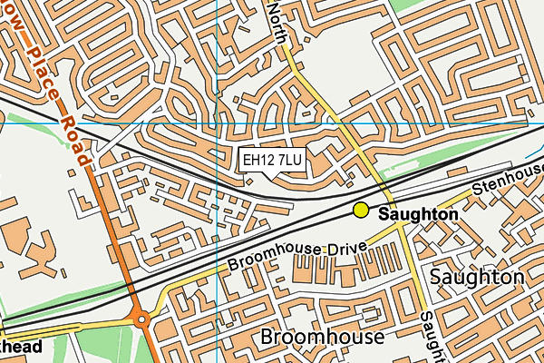EH12 7LU map - OS VectorMap District (Ordnance Survey)