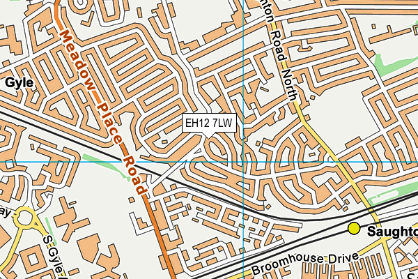 EH12 7LW map - OS VectorMap District (Ordnance Survey)