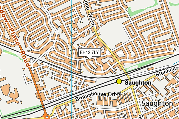 EH12 7LY map - OS VectorMap District (Ordnance Survey)