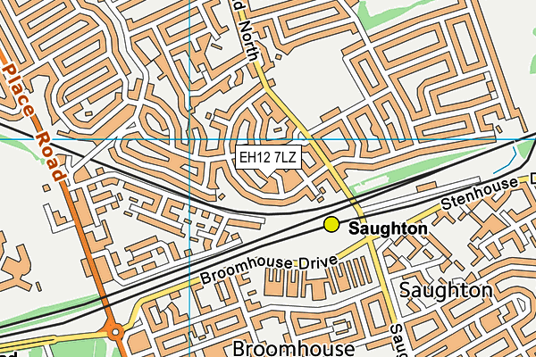 EH12 7LZ map - OS VectorMap District (Ordnance Survey)