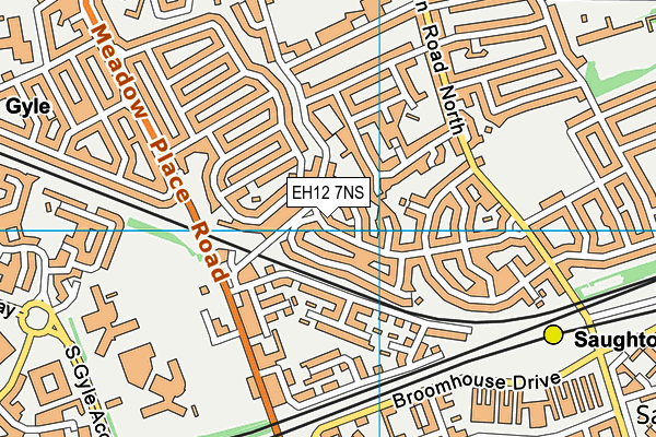 EH12 7NS map - OS VectorMap District (Ordnance Survey)