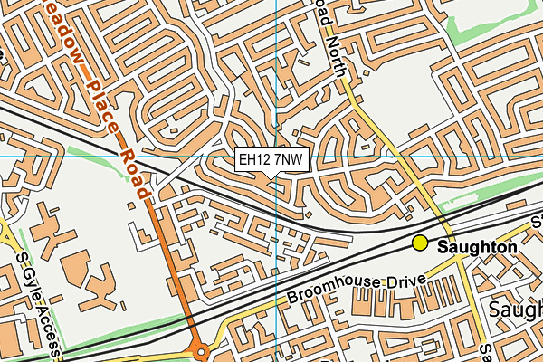 EH12 7NW map - OS VectorMap District (Ordnance Survey)