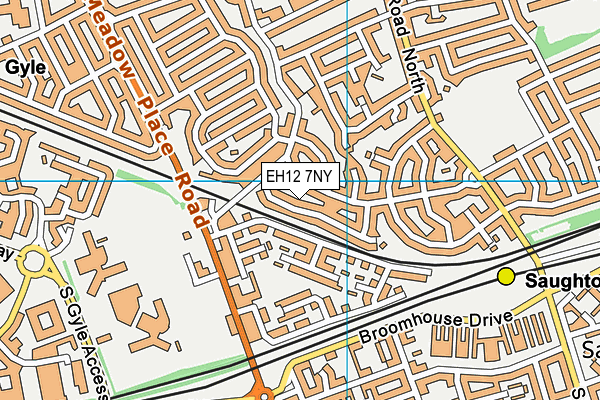 EH12 7NY map - OS VectorMap District (Ordnance Survey)