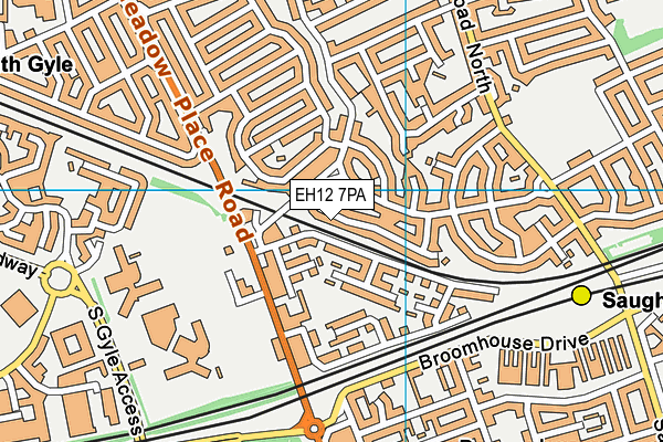 EH12 7PA map - OS VectorMap District (Ordnance Survey)