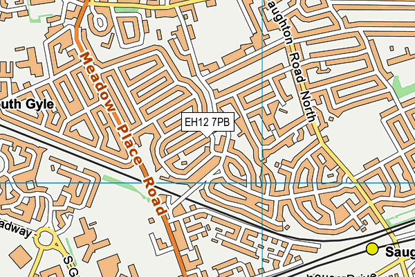 EH12 7PB map - OS VectorMap District (Ordnance Survey)