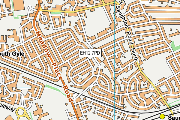 EH12 7PD map - OS VectorMap District (Ordnance Survey)