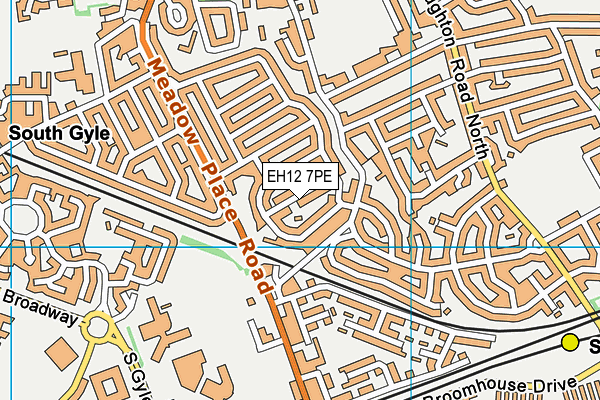 EH12 7PE map - OS VectorMap District (Ordnance Survey)