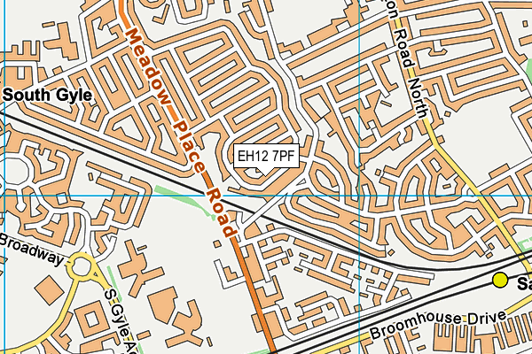 EH12 7PF map - OS VectorMap District (Ordnance Survey)