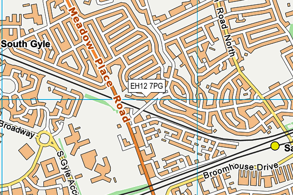 EH12 7PG map - OS VectorMap District (Ordnance Survey)